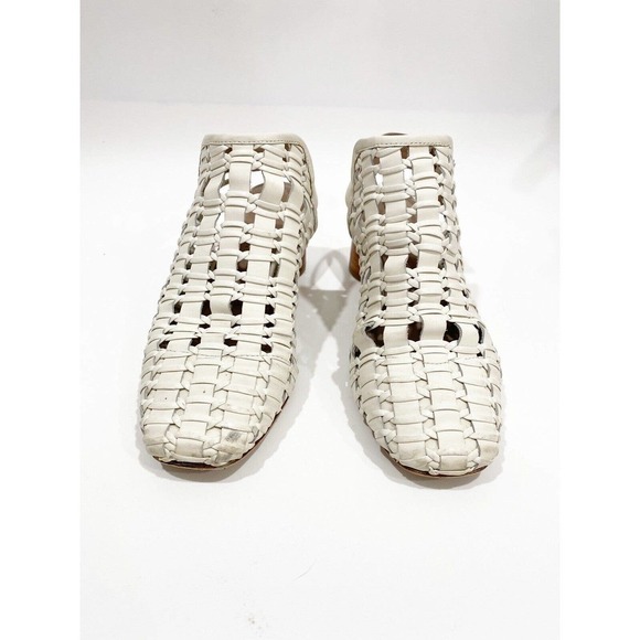 Donald Pliner 6.5 Cassie Sandal Woven Weave Leather Slingback Block Heel $298 - Picture 3 of 7